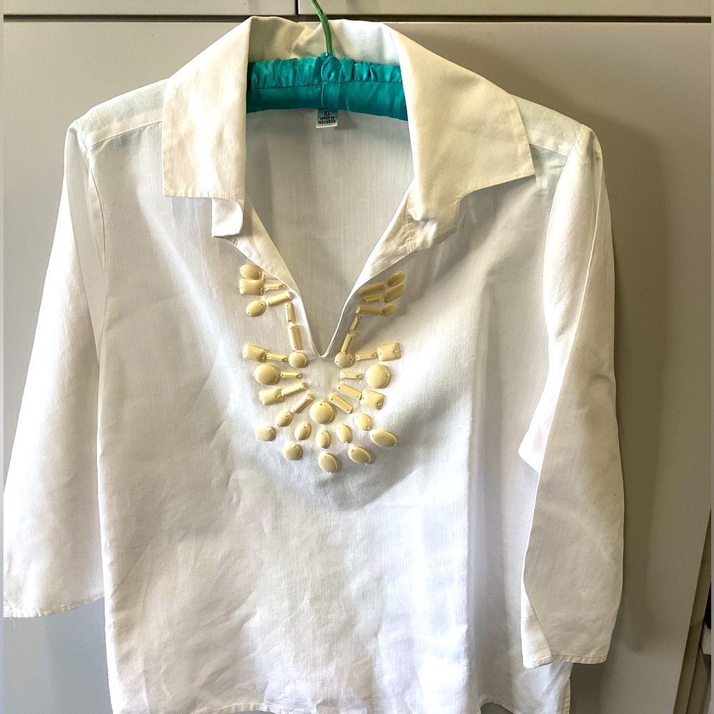 Talbots perfect white summer top